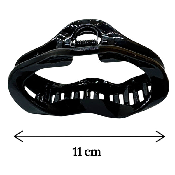HAIRSTORY Glossy Black Cloud Hair Claw Clamp