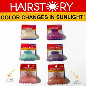 HAIRSTORY CCAH-004 Sun UV Color Changing Acrylic Arc Hair Clamp 8cm