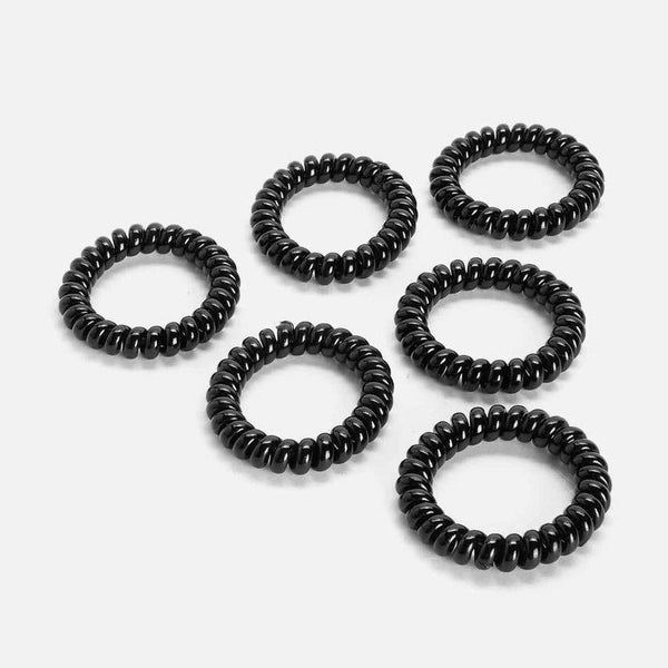 Telephone Wire Spiral Coil Pony Hair Tie (5 pcs)