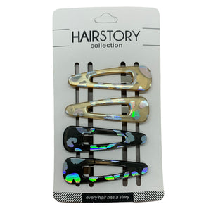 HAIRSTORY Holographic Snap Clip #20140006