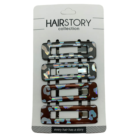 HAIRSTORY Holographic Snap Clips #20140007
