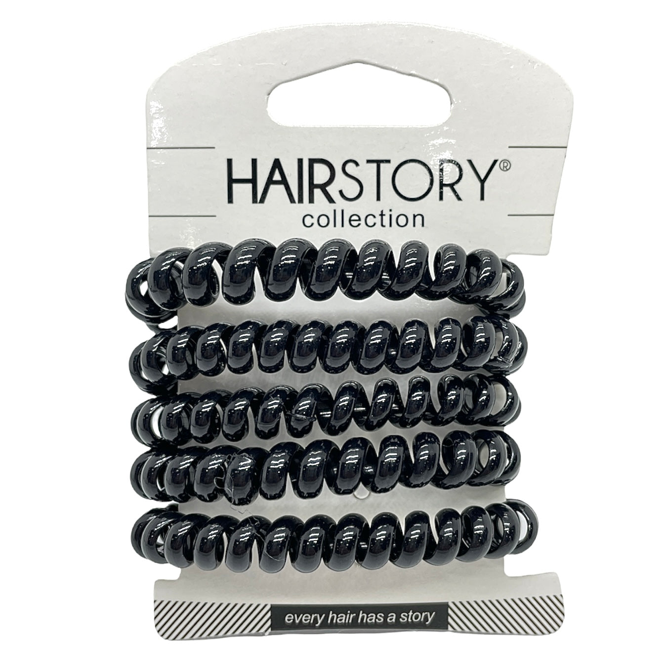 Telephone Wire Spiral Coil Pony Hair Tie (5 pcs)