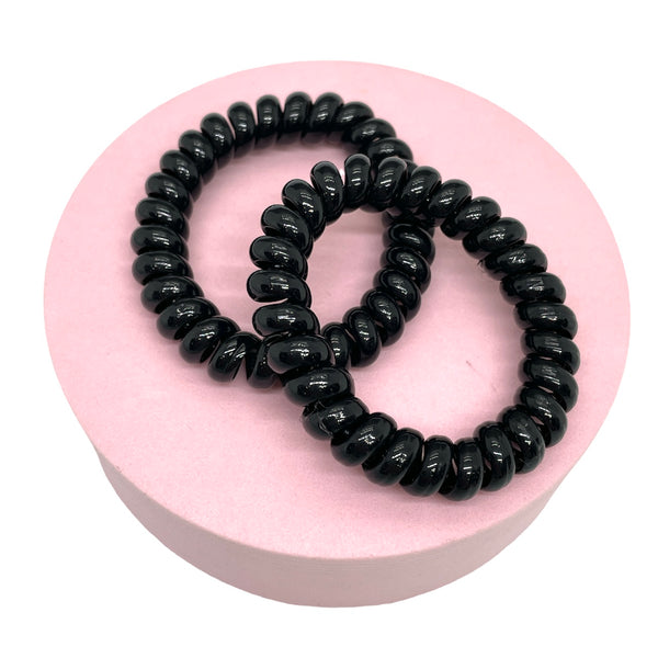 Telephone Wire Spiral Coil Pony Hair Tie (5 pcs)