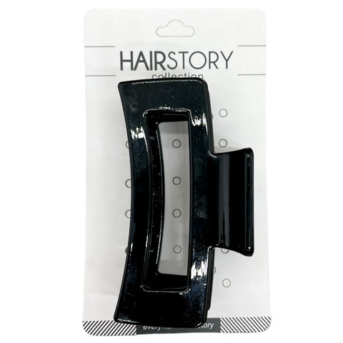 Classic Black Rectangular Hair Claw Clamp Clip