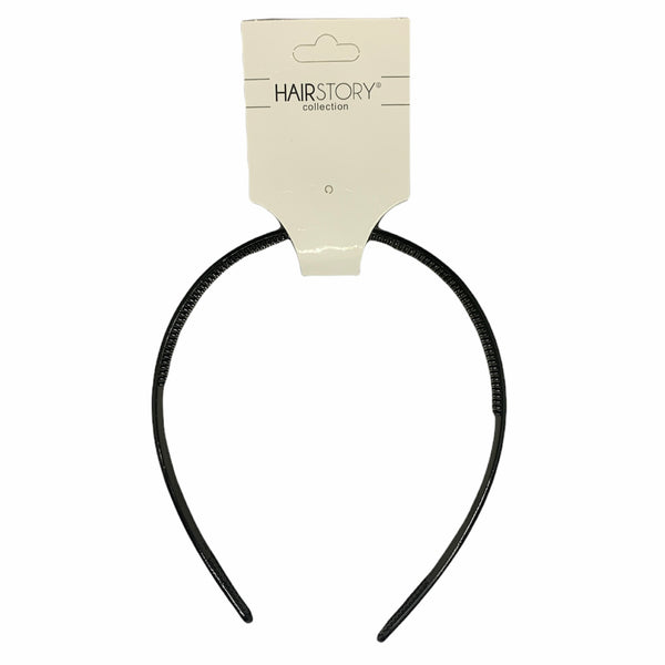 HAIRSTORY Classic Plain Black Thin Headband