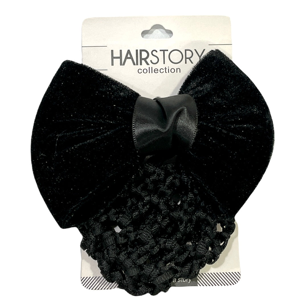 Black Oversized Velvet Hair Bow