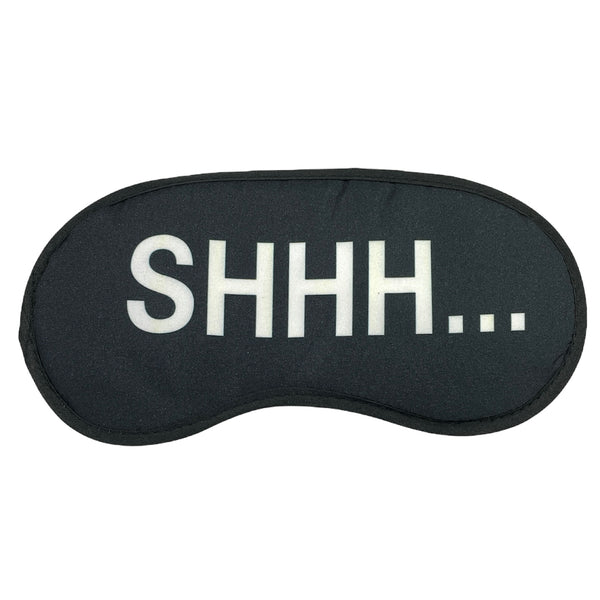 Black Sleep Eye Mask with Phrases Fun Sayings