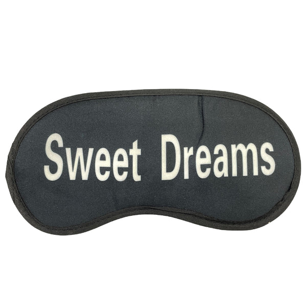 Black Sleep Eye Mask with Phrases Fun Sayings