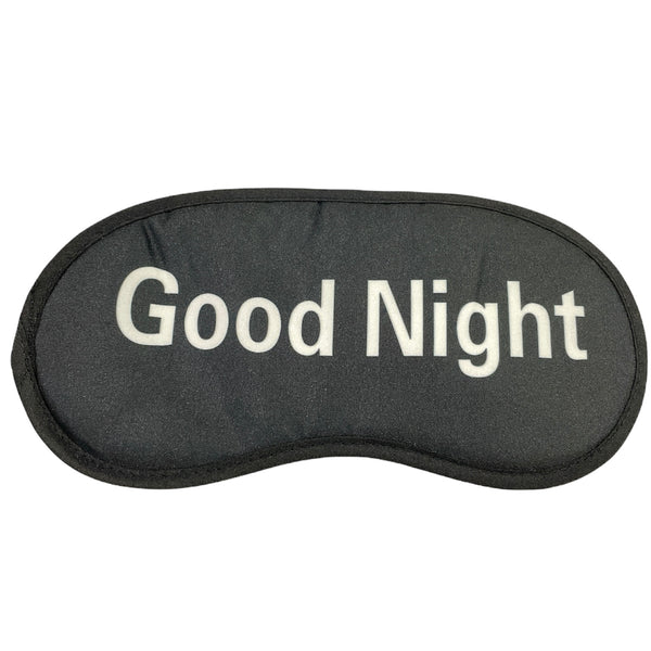 Black Sleep Eye Mask with Phrases Fun Sayings