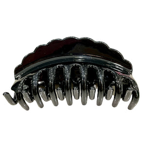 Large Black Scallop Hair Claw Clamp Clip