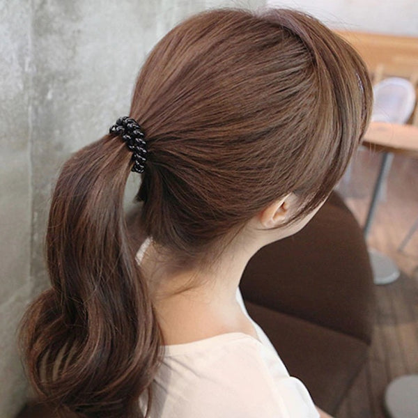 Telephone Wire Spiral Coil Pony Hair Tie (5 pcs)