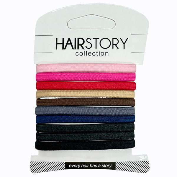 Non-Slip Flat Hair Tie Ponytail (Pack Of 10 Pcs)